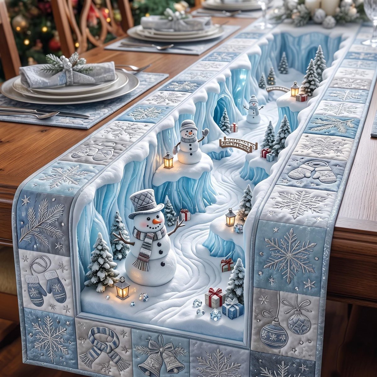 Frost Hollow Table Runner - Made to Order TABLE928