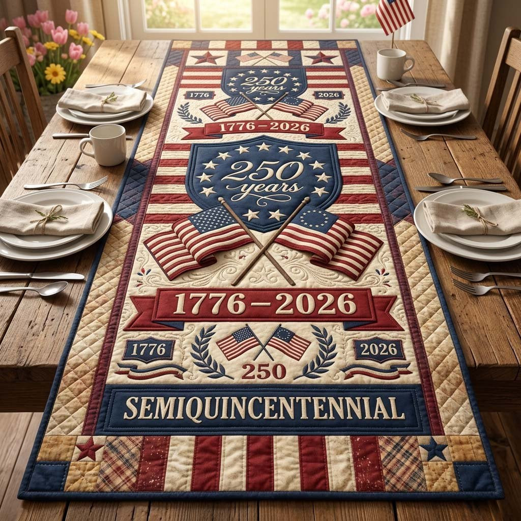 Freedom Shield Table Runner - Made to Order TABLE928
