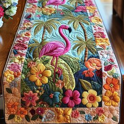 Floral Flamingo Fantasy Table Runner - Made to Order TABLE928