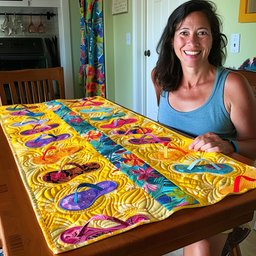 Flip Flop Frenzy Table Runner - Made to Order TABLE928