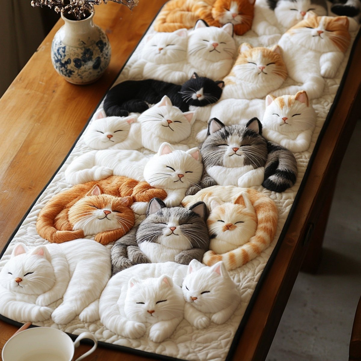 Feline Siesta Table Runner - Made to Order TABLE928