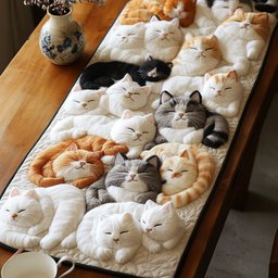 Feline Siesta Table Runner - Made to Order TABLE928