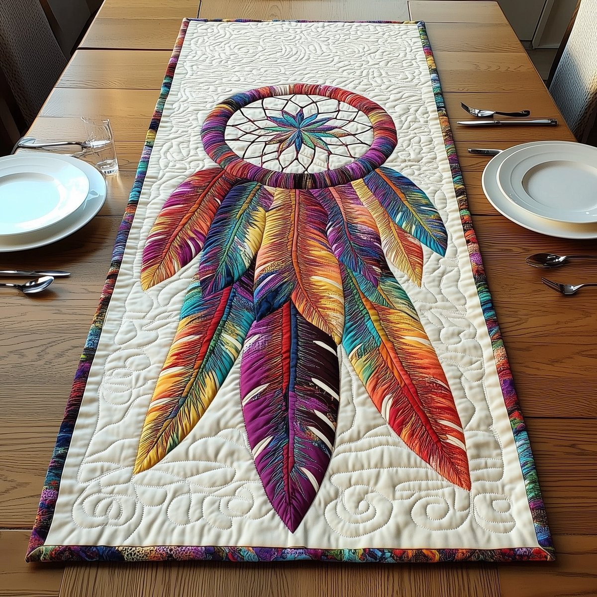 Feathers Dream Table Runner - Made to Order TABLE928