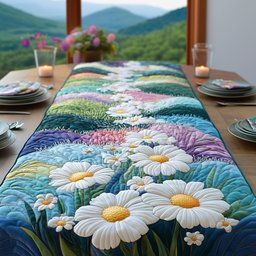 Field of Daisies Table Runner - Made to Order TABLE928