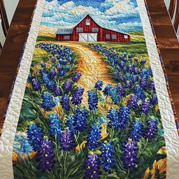 Field of Blue Bonnets Table Runner - Made to Order TABLE928