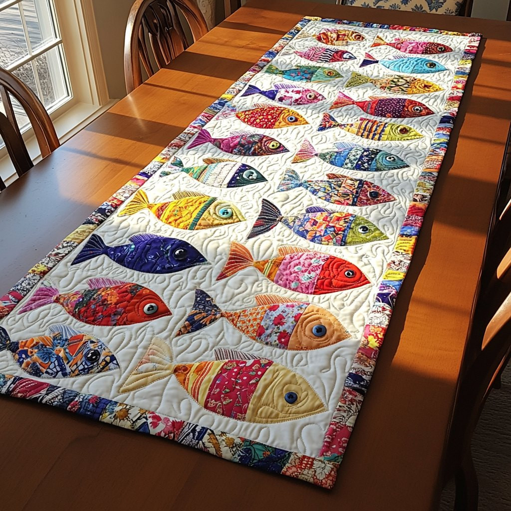 Fish Swim Table Runner - Made to Order TABLE928