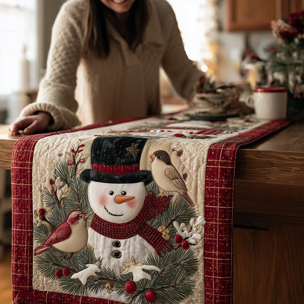 Feathered Frosty Table Runner - Made to Order TABLE928
