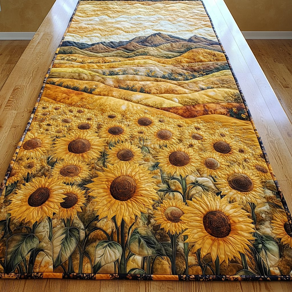 Field of Golden Sunflowers Table Runner - Made to Order TABLE928