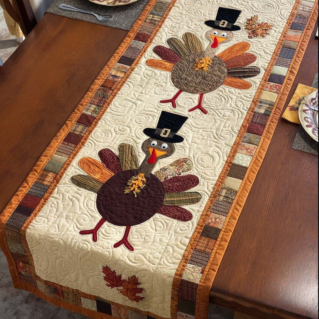 Feast Turkey Table Runner - Made to Order TABLE928