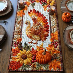 Feathers of Fall Table Runner - Made to Order TABLE928