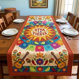 Fiesta Sunburst Table Runner - Made to Order TABLE928