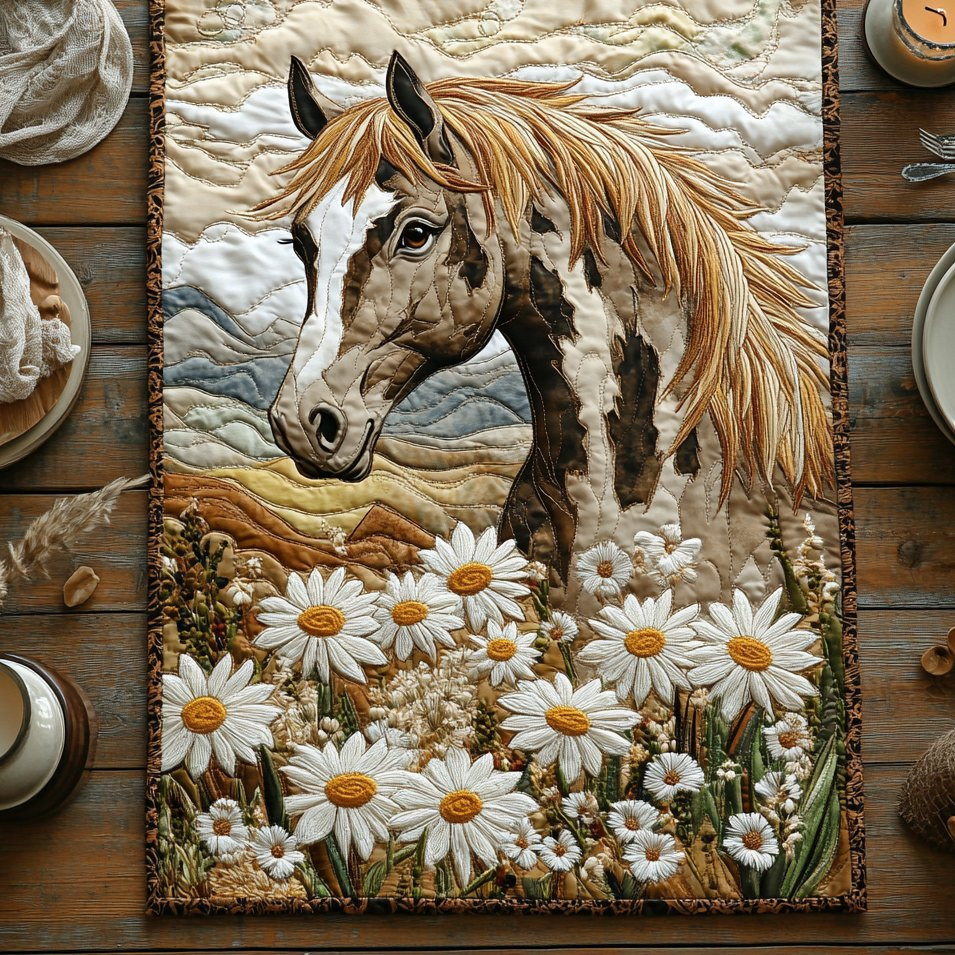 Equestrian Daisy Dreams Table Runner - Made to Order TABLE928