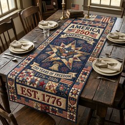 Est 1776 Blue Star Blocks Table Runner - Made to Order TABLE928