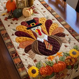 Family Turkey Table Runner - Made to Order TABLE928