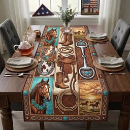 Equestrian Grace Table Runner - Made to Order TABLE928