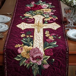 Faith in Bloom Table Runner - Made to Order TABLE928