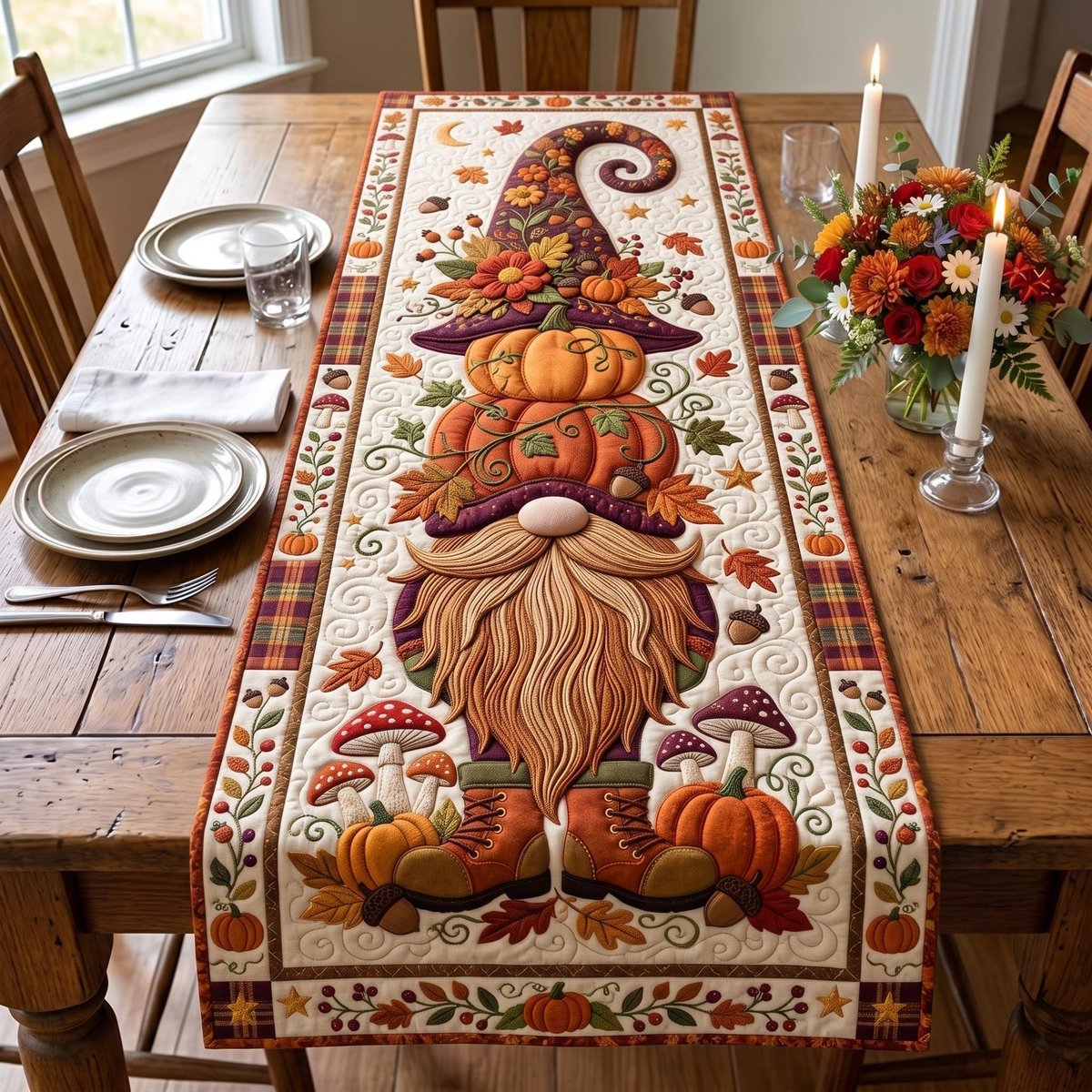 Fall Gnome Table Runner - Made to Order TABLE928