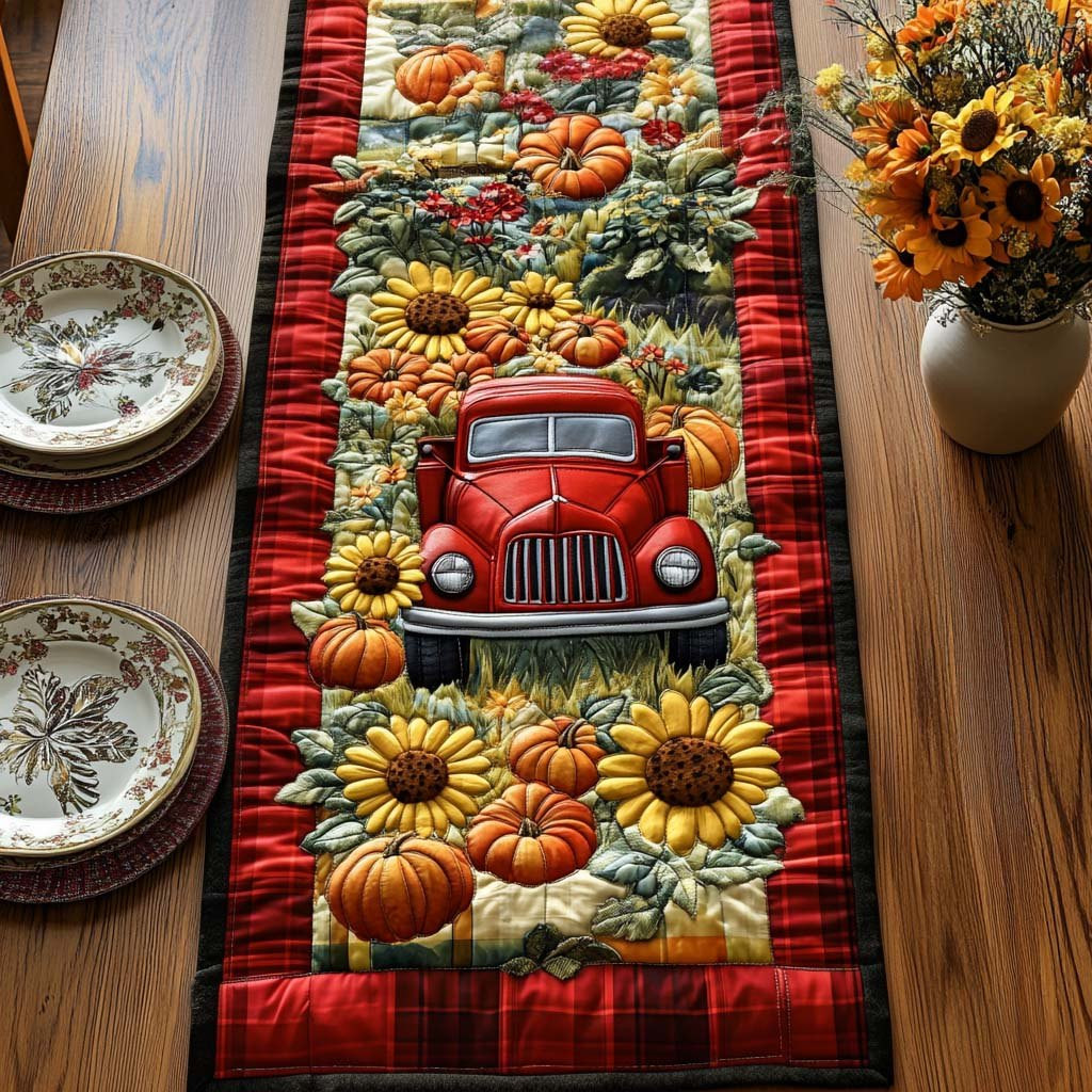 Fall Truck Table Runner - Made to Order TABLE928