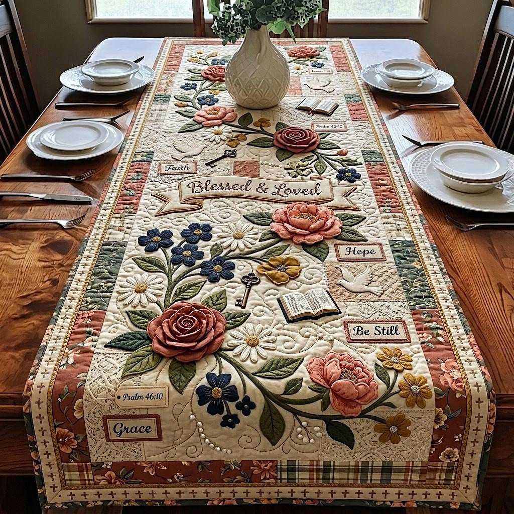 Faith Garden Table Runner - Made to Order TABLE928