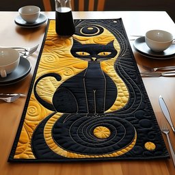 Enigmatic Eclipse Cat Table Runner - Made to Order TABLE928