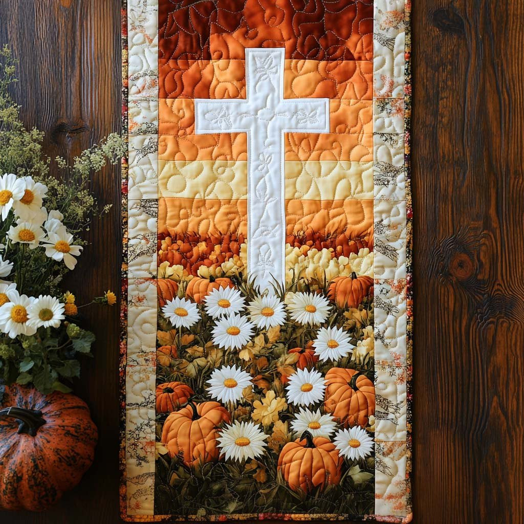 Fall Cross Light Table Runner - Made to Order TABLE928