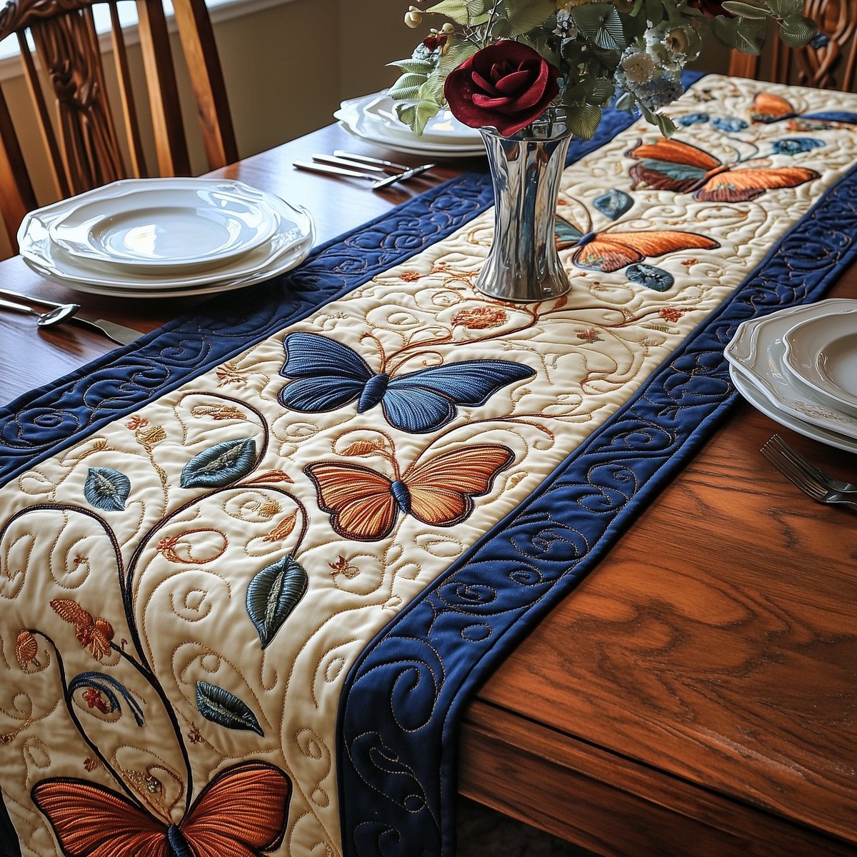 Ethereal Butterfly Charm Table Runner - Made to Order TABLE928