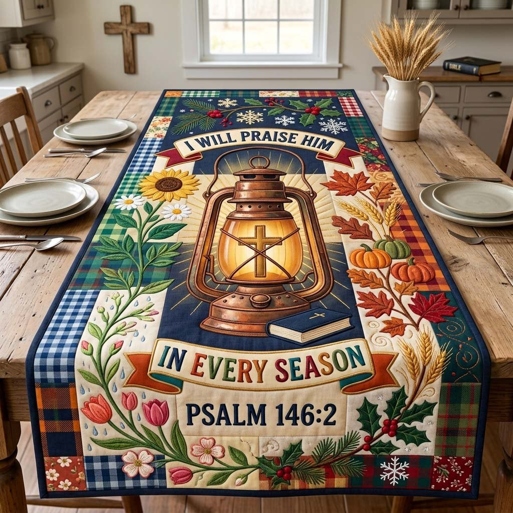 Every Season Praise Table Runner - Made to Order TABLE928