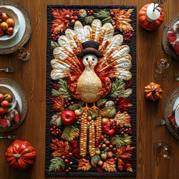 Fall Plumage Table Runner - Made to Order TABLE928