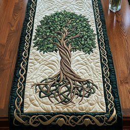 Emerald Rooted Tree Table Runner - Made to Order TABLE928