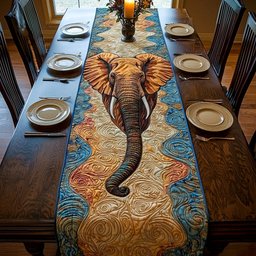 Elegant Elephant Table Runner - Made to Order TABLE928
