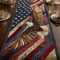 Eagle with Flag Wings Table Runner - Made to Order TABLE928