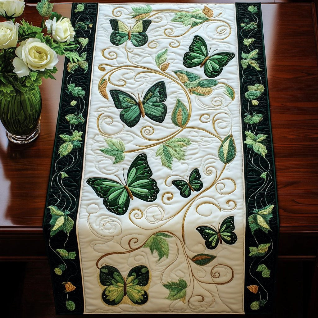 Emerald Butterfly Vine Table Runner - Made to Order TABLE928