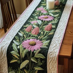 Echinacea Elegance Table Runner - Made to Order TABLE928
