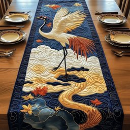 Elegant Crane Table Runner - Made to Order TABLE928