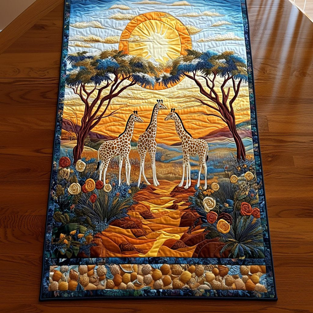 Elegant Giraffe Landscape Table Runner - Made to Order TABLE928