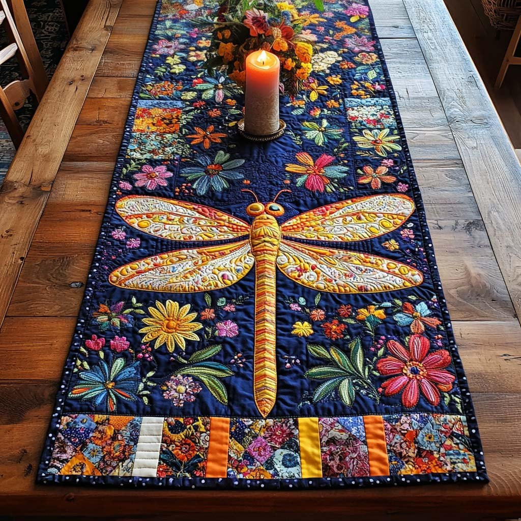 Dragonfly Grace Table Runner - Made to Order TABLE928