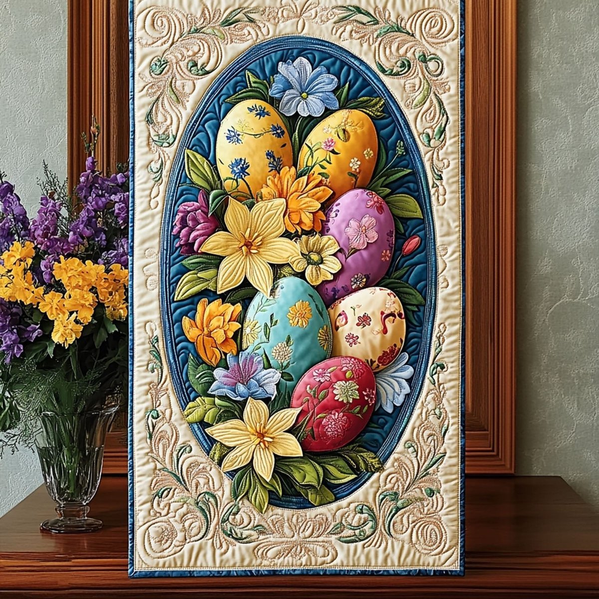 Easter Egg Meadow Table Runner - Made to Order TABLE928