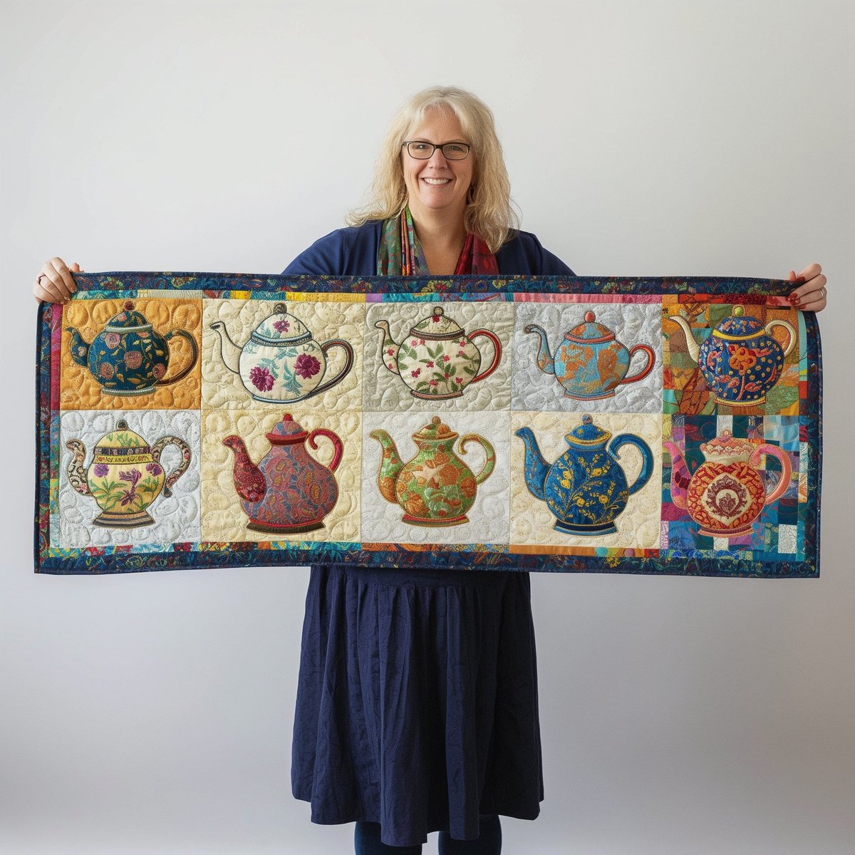 Elegant Teapots Table Runner - Made to Order TABLE928