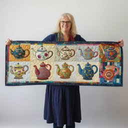 Elegant Teapots Table Runner - Made to Order TABLE928
