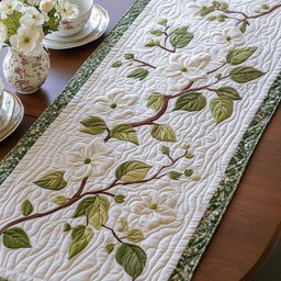Dogwood Glow Table Runner - Made to Order TABLE928