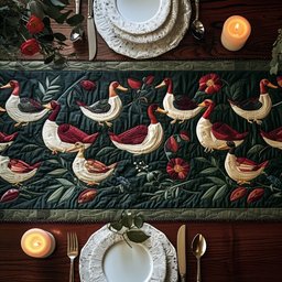 Duck and Rose Table Runner - Made to Order TABLE928