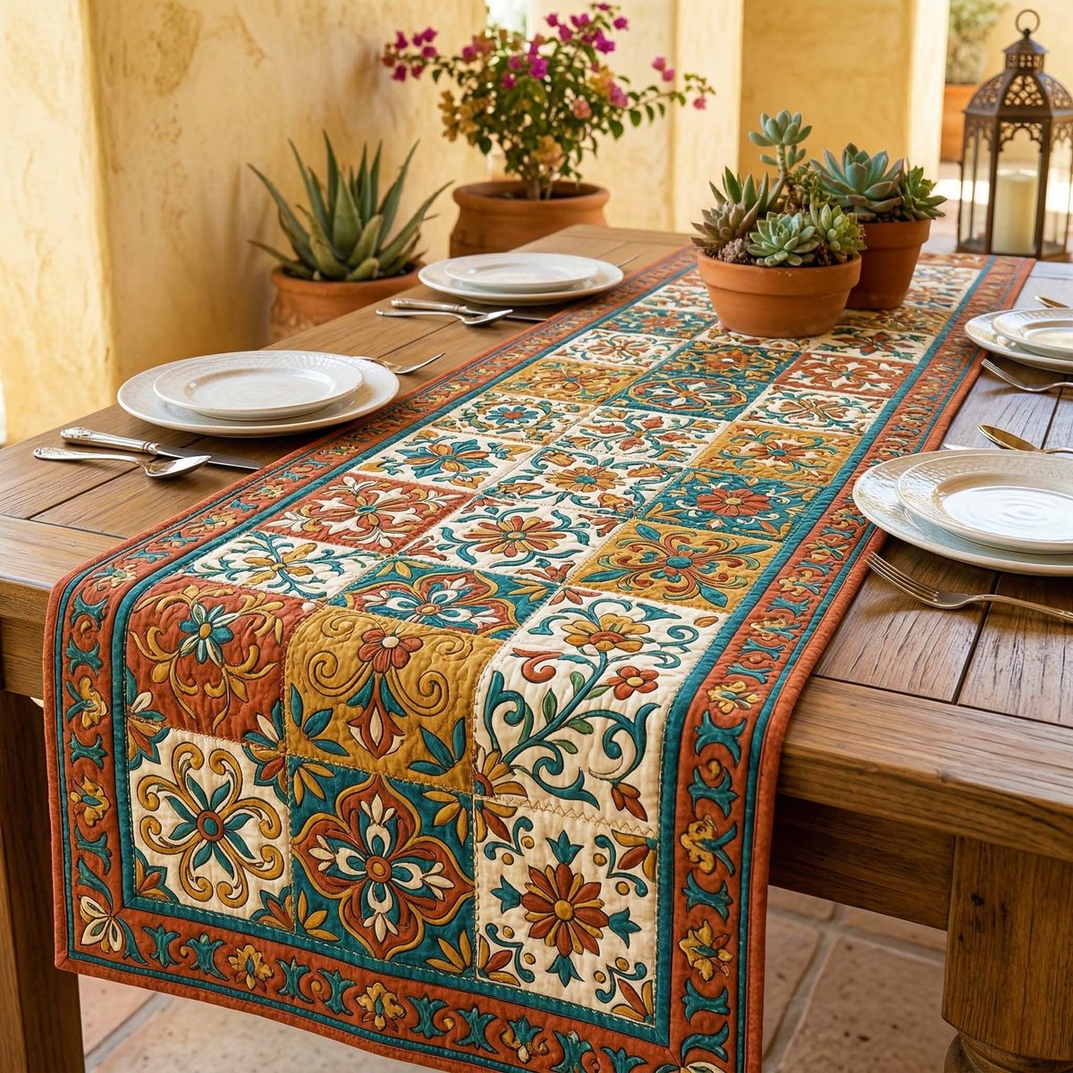 Earthly Floral Table Runner - Made to Order TABLE928