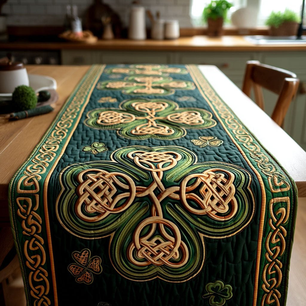 Emerald Celtic Knot Table Runner - Made to Order TABLE928