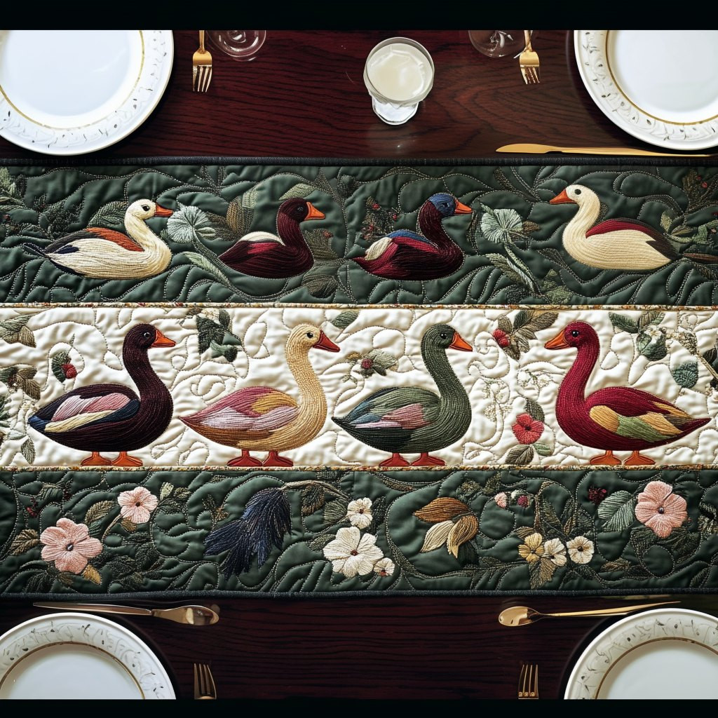 Elegant Duck Table Runner - Made to Order TABLE928