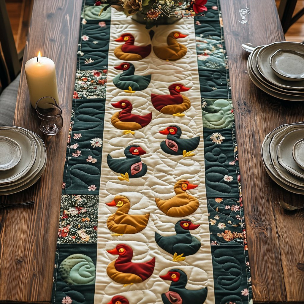 Duckling Pool Table Runner - Made to Order TABLE928