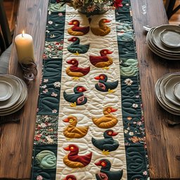 Duckling Pool Table Runner - Made to Order TABLE928