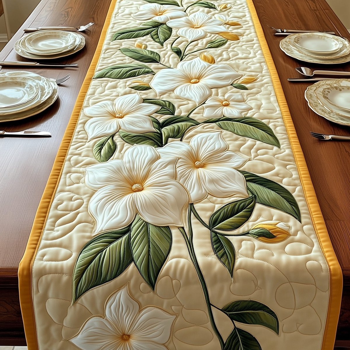 Elegant Jasmine Table Runner - Made to Order TABLE928
