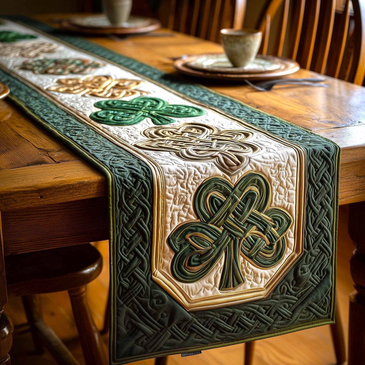 Emerald Knot Table Runner - Made to Order TABLE928