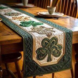 Emerald Knot Table Runner - Made to Order TABLE928