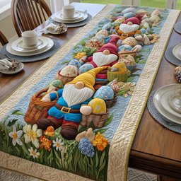 Easter Gnomes Table Runner - Made to Order TABLE928